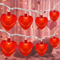Valentines Decorations - Red Heart String Lights, 8.5Ft LED Valentine Heart Lights 3D Red Heart String Lights for Valentines Propose Wedding Anniversary Birthday Home Party Decor, 0.48W by SOTOPOO
