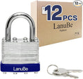 LanuBe Lock Laminated keyed Padlock, keyed Alike Locks, Normal Shackle by LanuBe