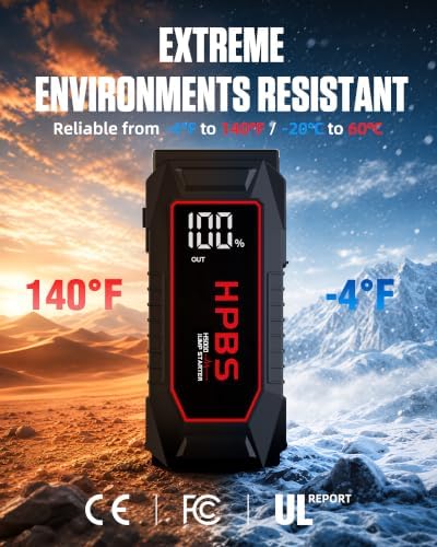 Car Jump Starter - 8000A Peak Jump Starter Battery Pack with DC for Up to All Gas and All Diesel Engines, 12V Portable Battery Jump Starter with 3.0" LCD Display - Image 7