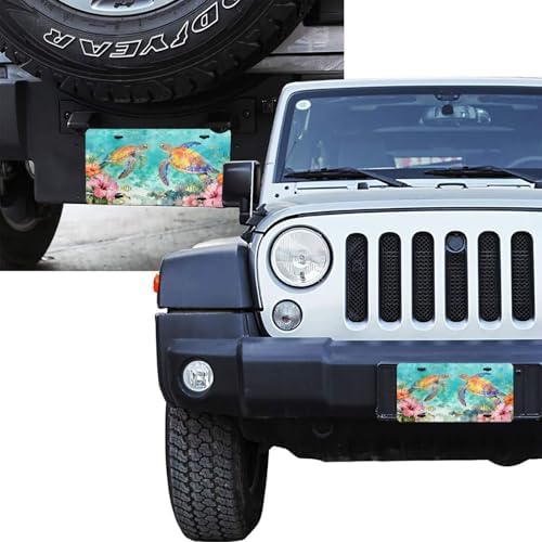 Tropical Sea Turtles Front License Plate 6" * 12" for Women