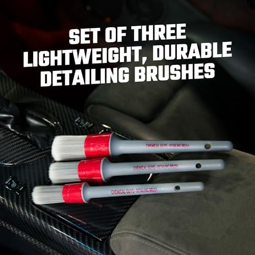 Chemical Guys, All in the Details Interior Detailing Brush Set, 3-Piece