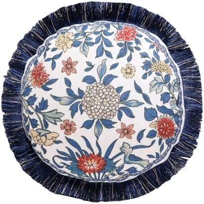patdrea Designer Vintage Chinoiserie Throw Pillow Cover,Diameter 16" by Welcometopatdrea