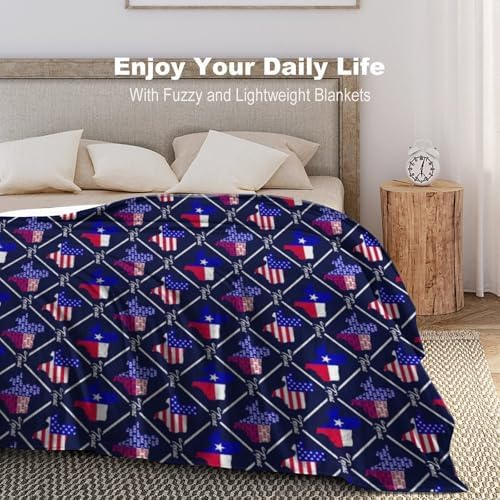Socira Texas Flag Blanket Throw Blanket Texas Gifts for Women Men Soft Sofa Throws for Travel Camping Bed Home Decor Car Birthday Gift 50"*60"（130 * 150cm） - Image 6