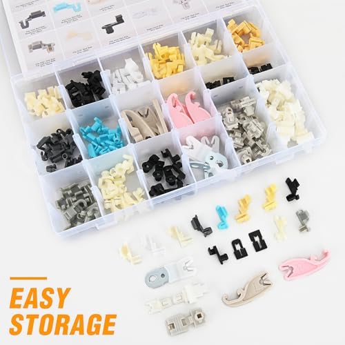 GOOACC 165Pcs Door Lock Rod & Tailgate Handle Retainer Clip Assortment - Image 4