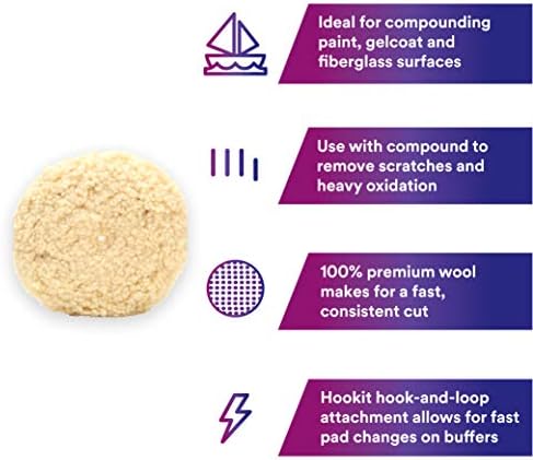3M Perfect It 05719 Wool Compound Pad, 9 inch (Pack of 2) - Image 4