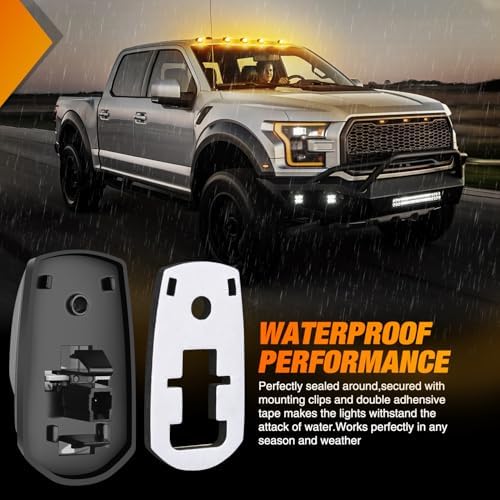 Nilight 9 LED Cab Marker Light Smoke Lens Fits 2017-2021 Ford Super Duty