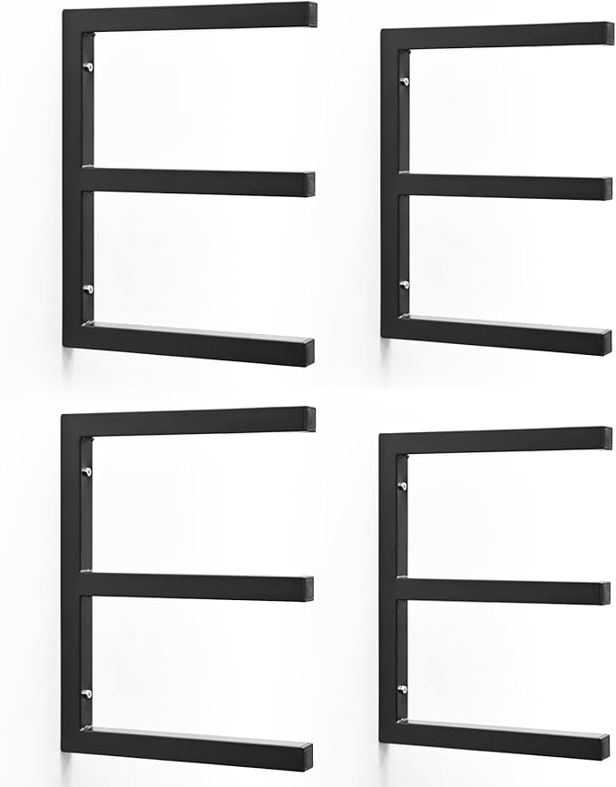 4 Pack Wood Organizer and Lumber Storage Rack Wall Mount, Heavy Duty Wood by LEEKIMID