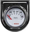 Bosch SP0F000043 Style Line 2" Electrical Voltmeter Gauge (White Dial Face, Chrome Bezel) by BoschAutomotive
