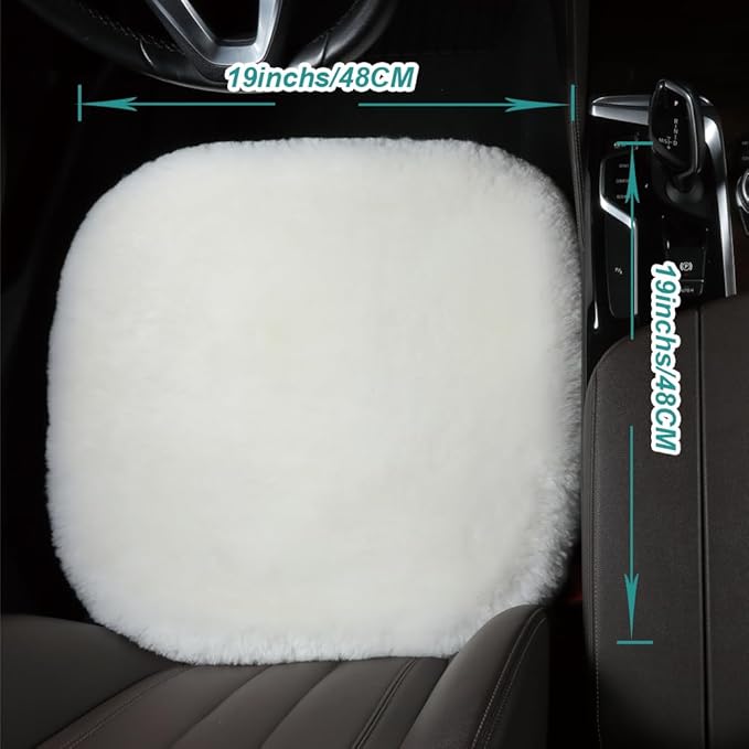 Fluffy Genuine Australia Sheepskin Car Seat Cover - Image 3