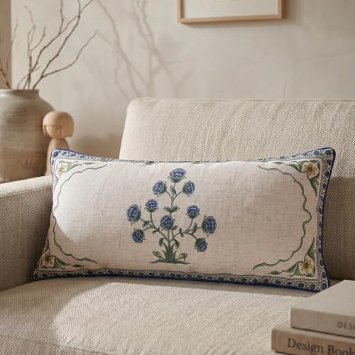 patdrea Designer French Vintage Throw Pillow Cover,12"x28" - Image 2