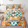 Fall Gnome King Comforter Set 7 Piece,Autumn Fall Leaves Bed in a Bag,Thanksgiving Pumpkin Santa Dwarf Bedding Sets with 1 Comforter,2 PillowShams,2 Pillowcases,1 Flat Sheet,1 Fitted Sheet by Erosebridal