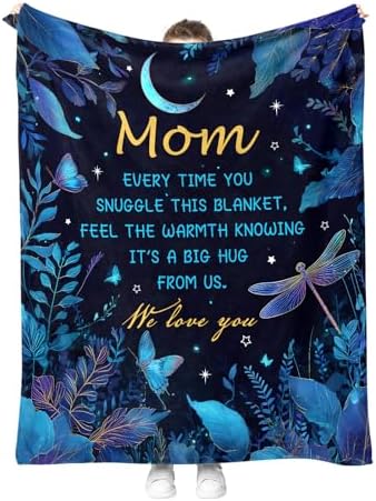 Gifts for Mom,Throw Blanket for Mama Women from Daughter Son,Birthday Valentines Mothers Day Thanksgivings Decorations for Mommy Mom 50"x60" by Hohoto