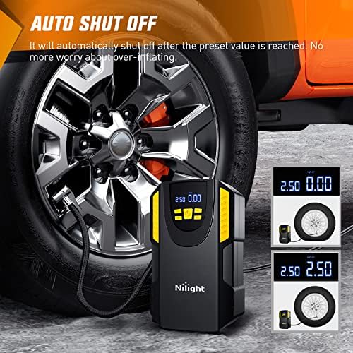 Nilight Digital Tire Inflator Portable Air Compressor w/Pressure Gauge