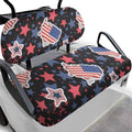 Yewatlles Golf Cart Seat Covers for Club Car Fashion Seat, Breathable Polyester Cloth Combination Appearance, No Need Detaching Armrests American Flag Star Pattern