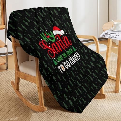 Socira Christmas Santa Blanket Throw Blanket Christmas Santa Gifts for Women Men Soft Sofa Throws for Travel Camping Bed Home Decor Car Birthday Gift 60"*80"（150 * 200cm） - Image 4