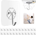 24 Pack Adhesive Hooks for Hanging by HomeStoreVibe