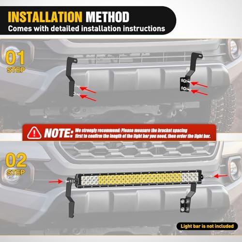 Nilight Hidden Bumper Mounting Bracket for 2016-2023 Toyota Tacoma
