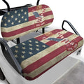 Yewatlles American Flag 250th Golf Cart Seat Covers Kit, Fit for Club Car Precedent Ordinary Front Seat Cushion, Golf Cart Polyester Seat Cover