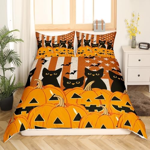 Feelyou Kids Black Cats Bedding Set Queen Size for Boys Girls Children - Image 3