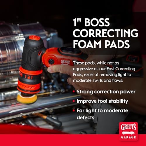 Griot's Garage 1" BOSS Correcting Foam Pads for Car Polishing, Buffing, Detailing and Light to Moderate Auto Paint Correction, Durable, Machine-Washable, Pack of 6 - Image 2