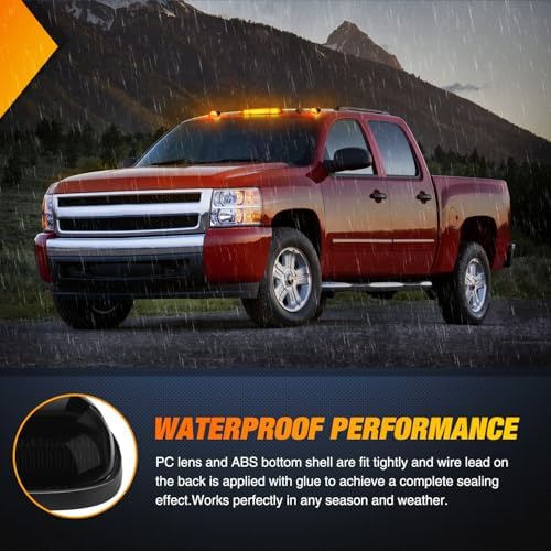 Nilight LED Cab Marker Light Smoke Lens Fits 2002-2007 Chevy GMC