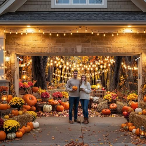 8X7 ft Fall Thanksgiving Garage Door Cover Decorative Autumn Party Decor - Image 7
