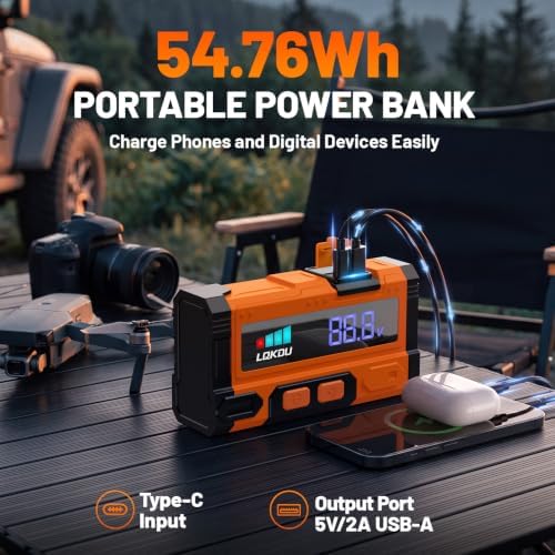 Car Battery Jump Starter - 5000A 12V Portable Lithium Jump Box - Image 3