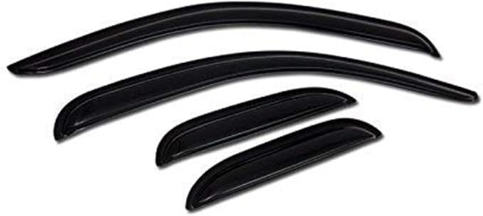 4pcs Front Rear Window Deflector Sun/Rain/Wind Guards Smoke Window Visors 07-13 by HS+Power