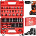 VEVOR 3/8" Drive Impact Socket Set, 50-Piece, Deep & Shallow Kit by VEVOR
