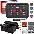 Nilight 6 Gang Switch Panel Red 12V 60A Circuit Control Relay System 4-Mode