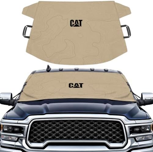 CAT® Windshield Snow Cover for Full Size Trucks & SUVs - Beige Topography