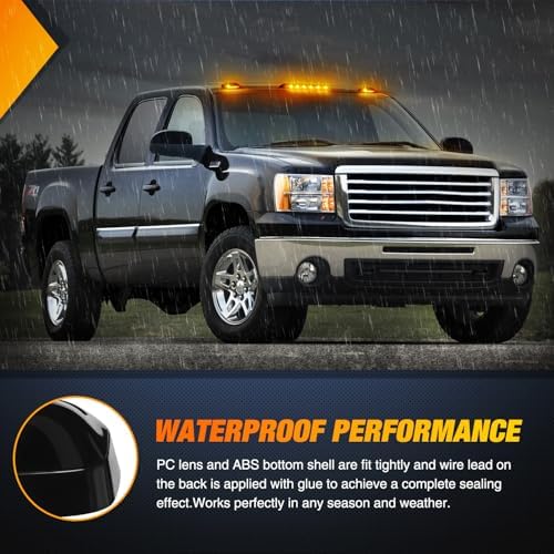 Nilight LED Cab Marker Light Smoke Lens Fits 2007-2014 Silverado Sierra