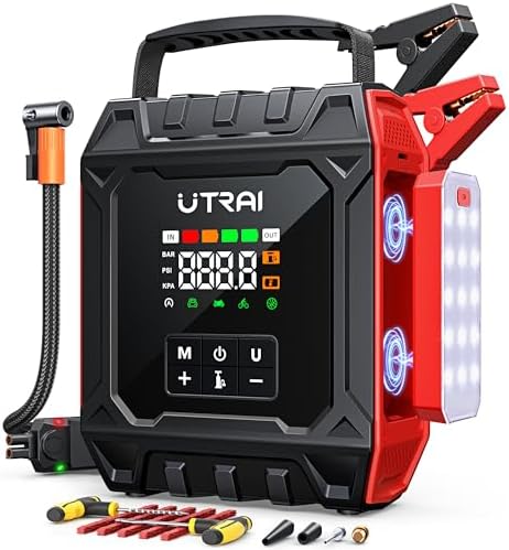 UTRAI 8000A Jump Starter with Air Compressor 160PSI for All Gas/12L Diesel by UTRAI