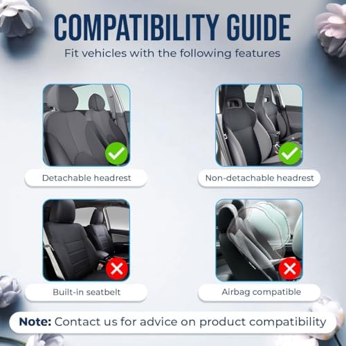 GENANY Horror Car Seat Covers Set of 2, Horror Breathable Front Seat Covers for Truck Sedan SUV, Couple Car Accessories, Horror Gift for Women Men