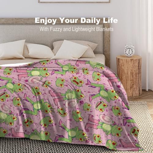 Socira Funny Frog Blanket Throw Blanket Funny Frog Gifts for Women Men Soft Sofa Throws for Travel Camping Bed Home Decor Car Birthday Gift 40"*50" （100 * 130cm） - Image 6