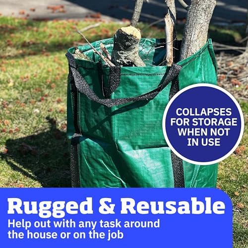 DURASACK Heavy Duty Home and Yard Bags, Green, 3 Pack - Image 4