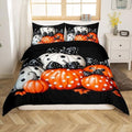 Erosebridal Boys Fall Pumpkin Harvest Comforter Cover, Happy Thanksgiving Duvet Cover Full for Kids Teens Adult Bedroom,Maple Autumn Leaves Bedding Set Rustic Farmhouse Barn Door Bedspread Cover by Erosebridal