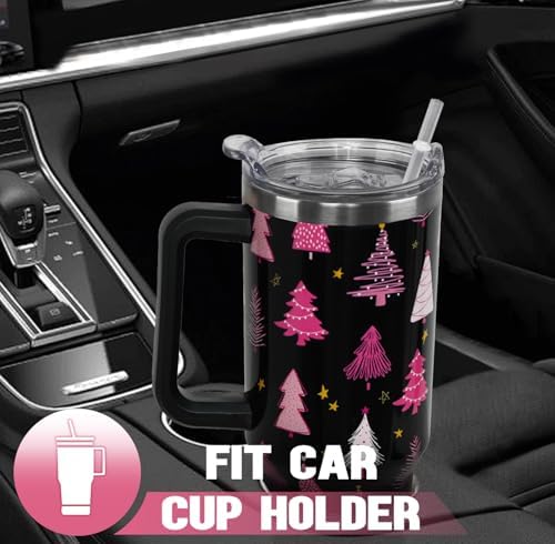 Christmas Tumbler 40 oz Xmas Tree Cup Winter Coffee Travel Mug Stainless Steel Insulated Cups Holiday Water Bottle Christmas Decor Gifts for Women - Image 7