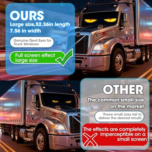 52in x 7.48in Devil's Eye LED Panel, Upgraded Programmable Dynamic Display, APP & Wireless Remote Dual Control, Custom Texts, Animations and Graphics for Trucks & RVs