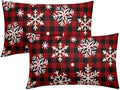 Winter Christmas Snowflake Pillow Covers 12x20 Set of 2 Highly Absorbent by Unknown