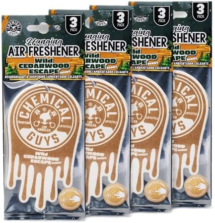 Chemical Guys, Hanging Air Fresheners, Wild Cedarwood Scent, 12 Pack, Cars - Image 5