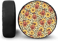 Thanksgiving Spare Tire Cover, Wheel Protectors Tire Cover Universal for Trailer RV SUV Truck Camper Travel, Available in 5 Sizes from 14 to 18 Inches, 14" Fits Tire Diameter 23.6"-27.5"