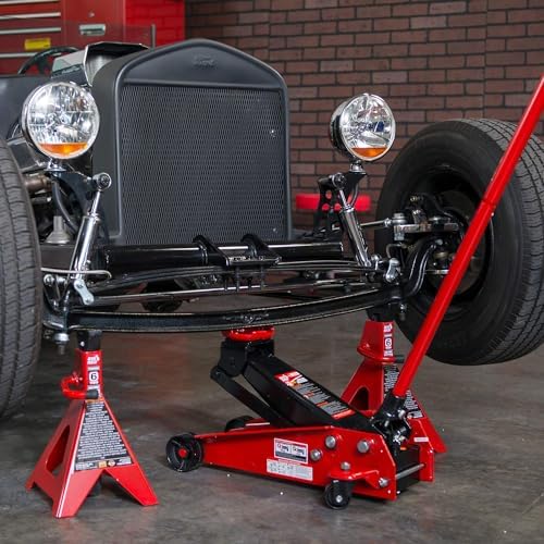 Big RED T46202-2 Torin Steel Jack Stands: 6 Ton (12,000 lb.) Capacity, Red, 1 Pair - Image 6