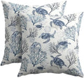 Summer Pillow Covers 18x18 Inch Set of 2, Sea Turtle Throw Pillow Covers Ocean Beach Pillowcase, Coral Starfish Decorative Seasonal Cushion Case Couch for Indoor Outdoor Home Decor by Unknown