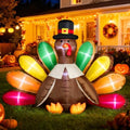 VIVOHOME 5ft Thanksgiving Inflatable LED Lighted Turkey with Colorful Tail by VIVOHOME