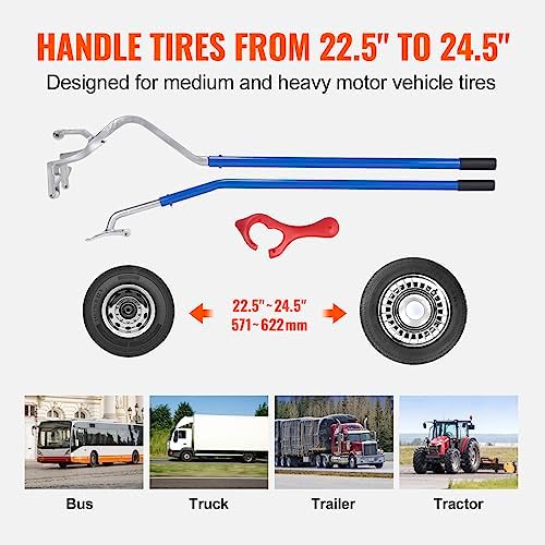 VEVOR Tire Mount Demount Tool 22.5" to 24.5" Tire Changer Bead Breaker - Image 3
