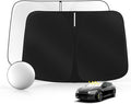 Windshield Sun Shade for Kia EV6 2022-2025 2026 Foldable Sunshade Custom Fit by SULAGIWINDSHIELDSUNSHADE