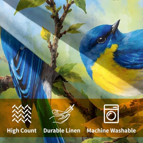Bluebird Throw Pillow Covers 20x20 Set of 2 Spring Summer Yellow Floral - Image 7