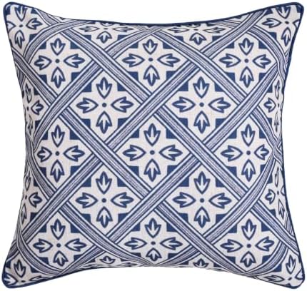 patdrea Designer Vintage Blue Throw Pillow Cover,18"x18" by patdrea