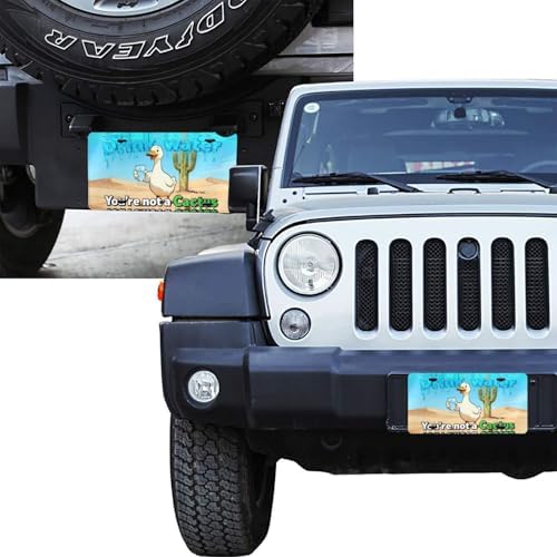 Duck Cactus Drink Water Front License Plate 6" * 12" for Women